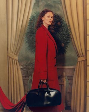 Karen Elson Wears All-Red